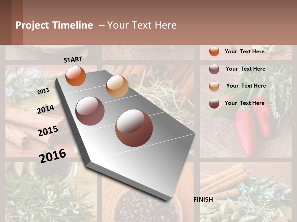 Table Peppercorns Peas PowerPoint Template