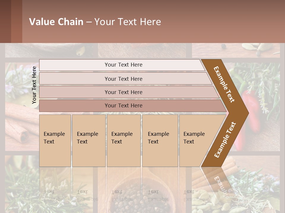 Table Peppercorns Peas PowerPoint Template