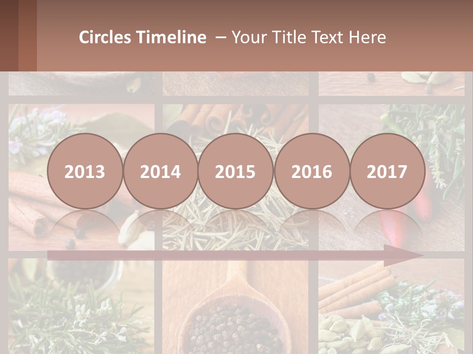 Table Peppercorns Peas PowerPoint Template