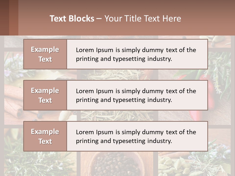 Table Peppercorns Peas PowerPoint Template