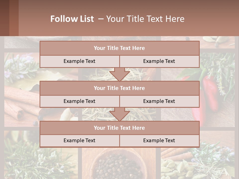 Table Peppercorns Peas PowerPoint Template