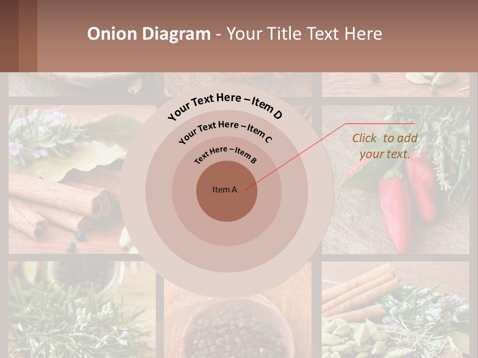 Table Peppercorns Peas PowerPoint Template