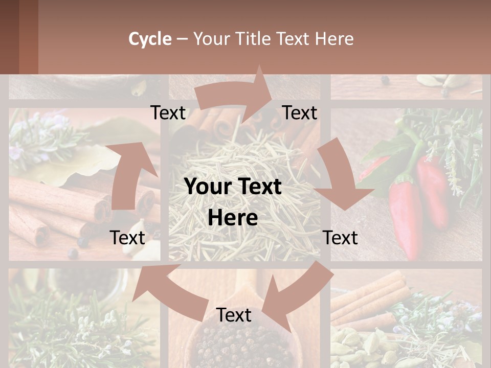 Table Peppercorns Peas PowerPoint Template