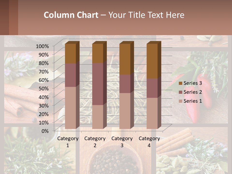 Table Peppercorns Peas PowerPoint Template