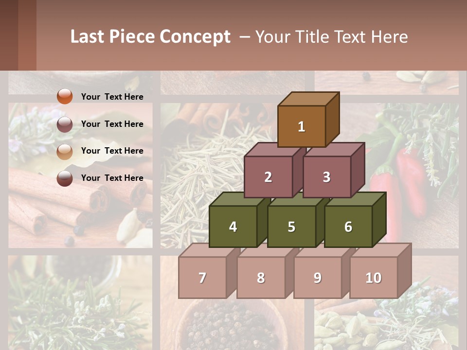 Table Peppercorns Peas PowerPoint Template