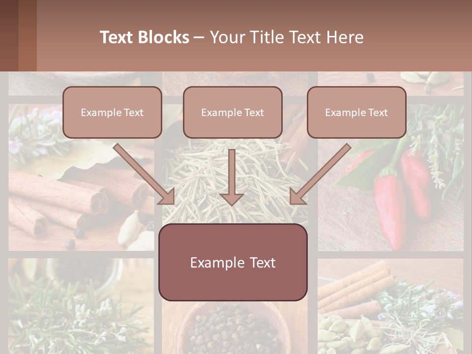 Table Peppercorns Peas PowerPoint Template