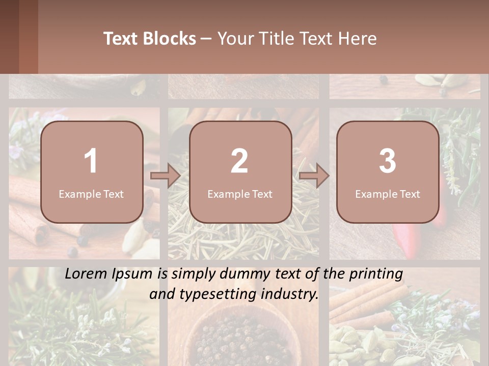 Table Peppercorns Peas PowerPoint Template