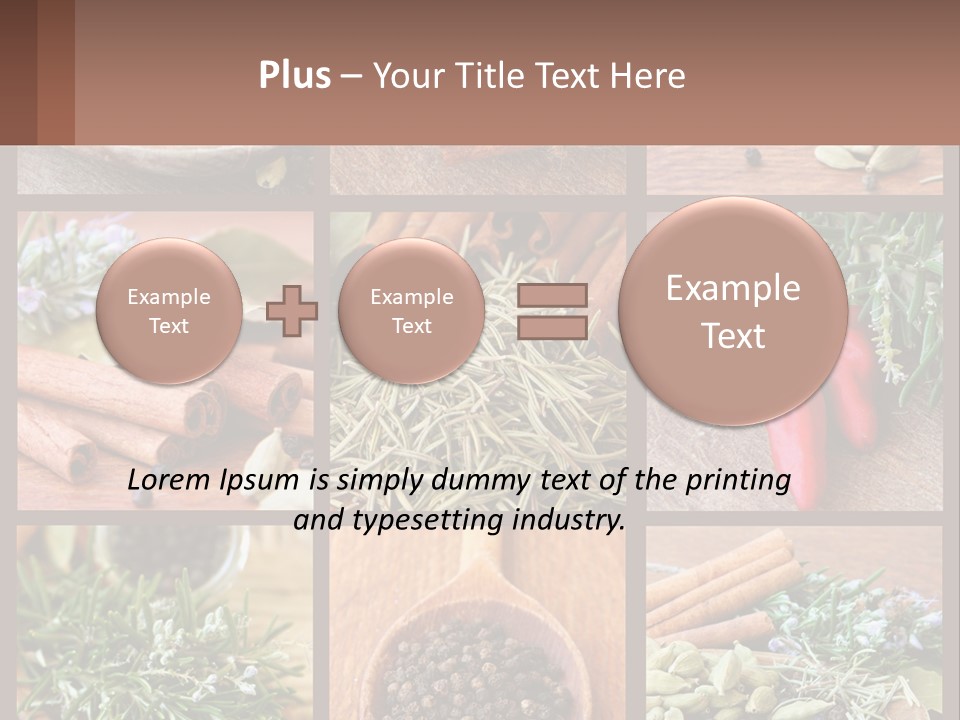 Table Peppercorns Peas PowerPoint Template