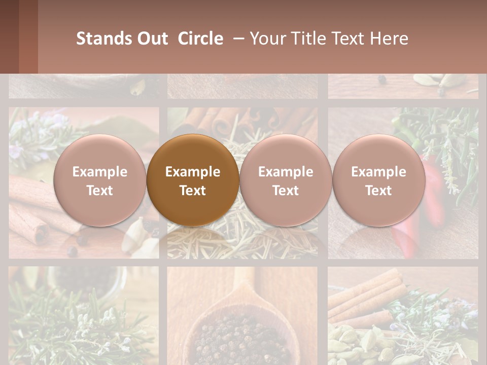 Table Peppercorns Peas PowerPoint Template