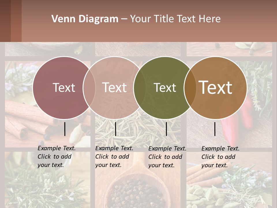 Table Peppercorns Peas PowerPoint Template