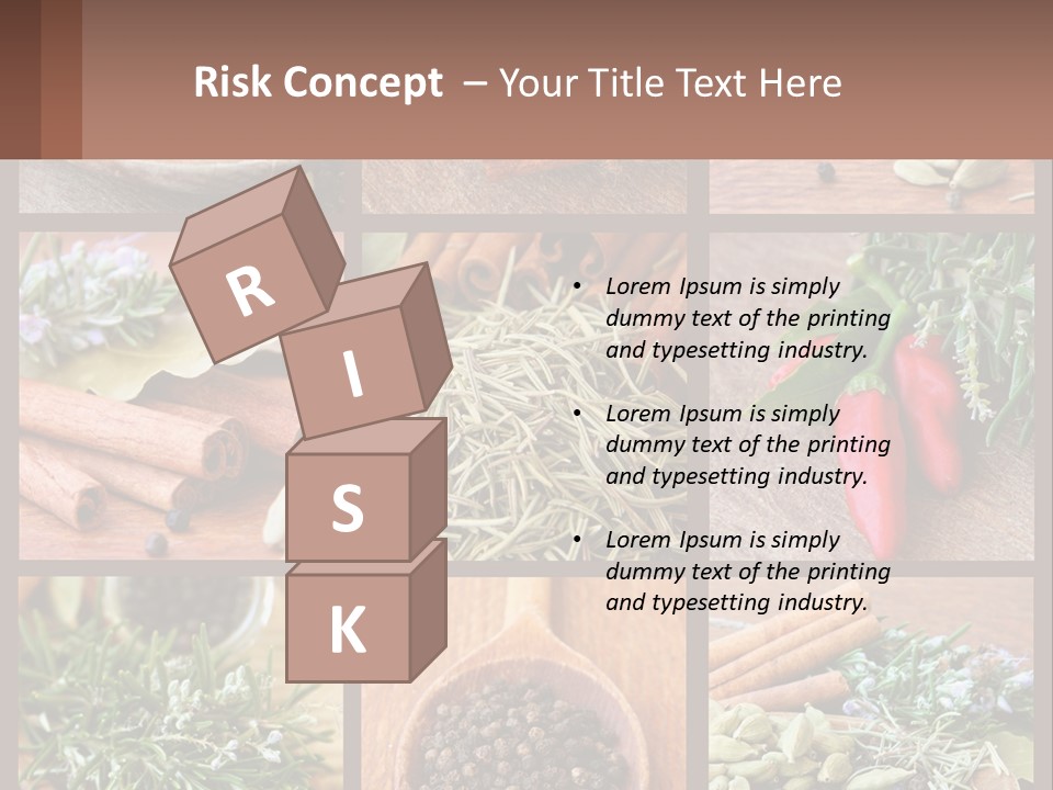 Table Peppercorns Peas PowerPoint Template