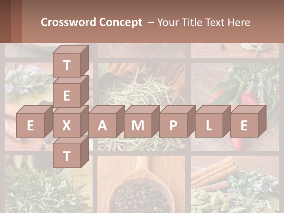 Table Peppercorns Peas PowerPoint Template