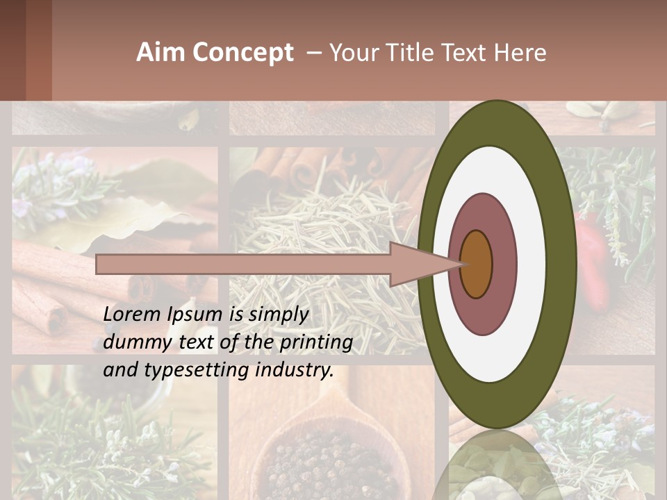 Table Peppercorns Peas PowerPoint Template