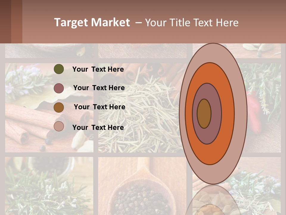 Table Peppercorns Peas PowerPoint Template