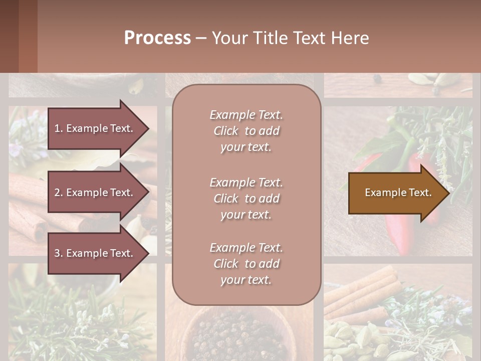 Table Peppercorns Peas PowerPoint Template