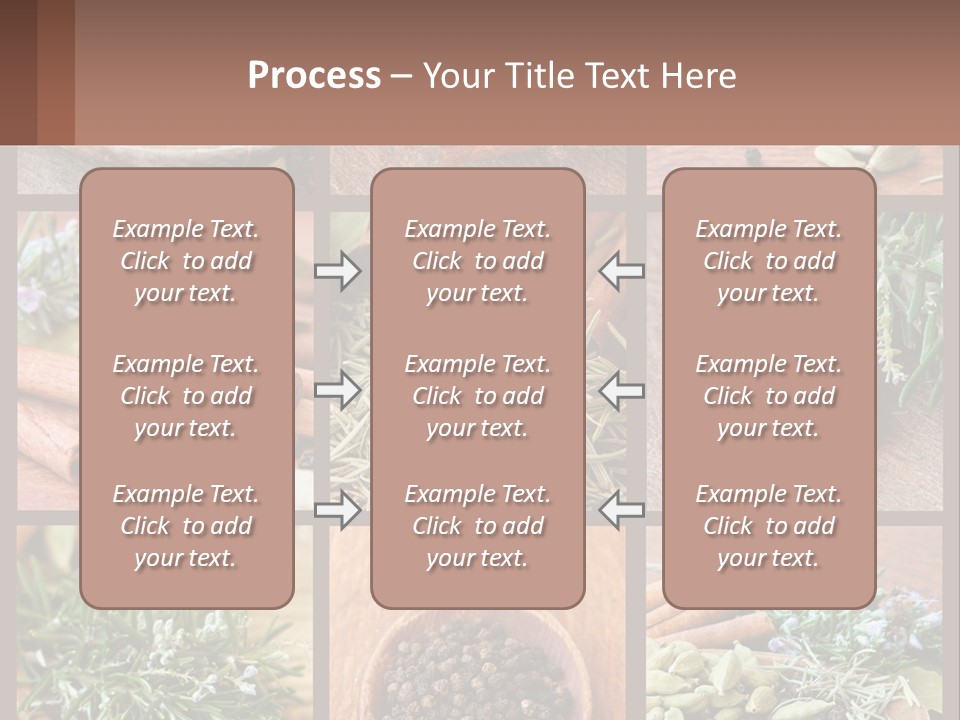 Table Peppercorns Peas PowerPoint Template