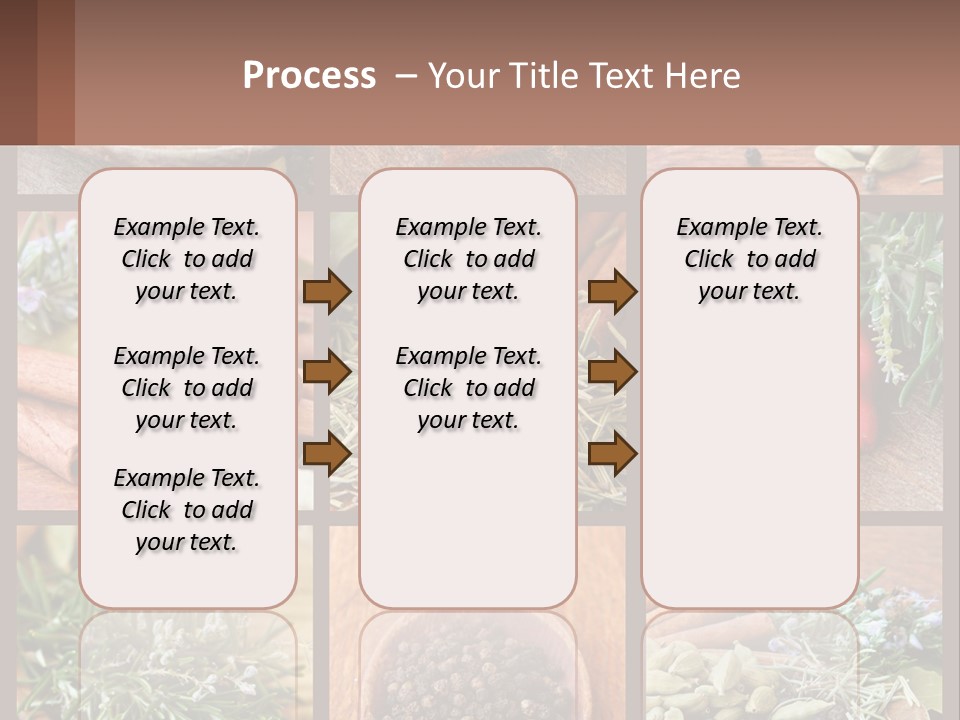 Table Peppercorns Peas PowerPoint Template