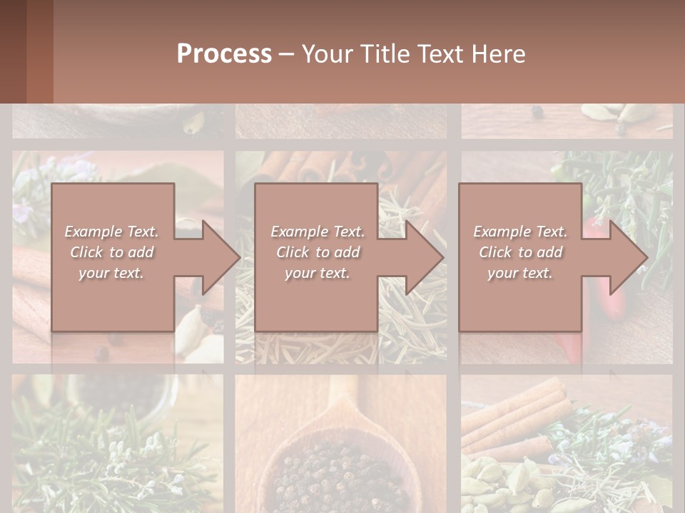 Table Peppercorns Peas PowerPoint Template