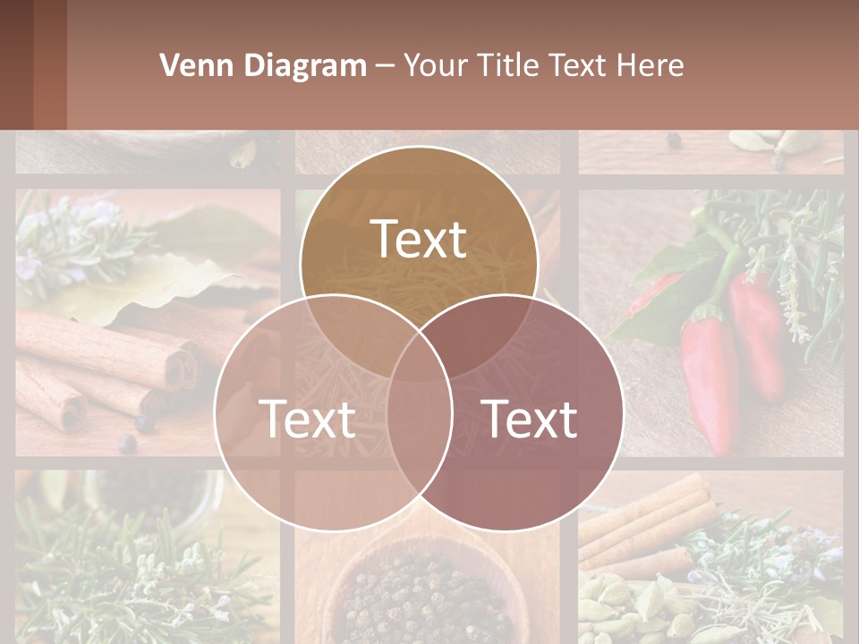 Table Peppercorns Peas PowerPoint Template