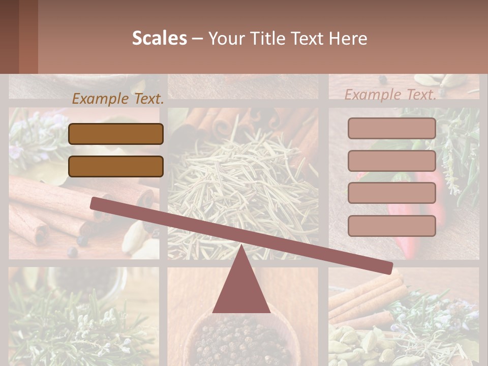 Table Peppercorns Peas PowerPoint Template