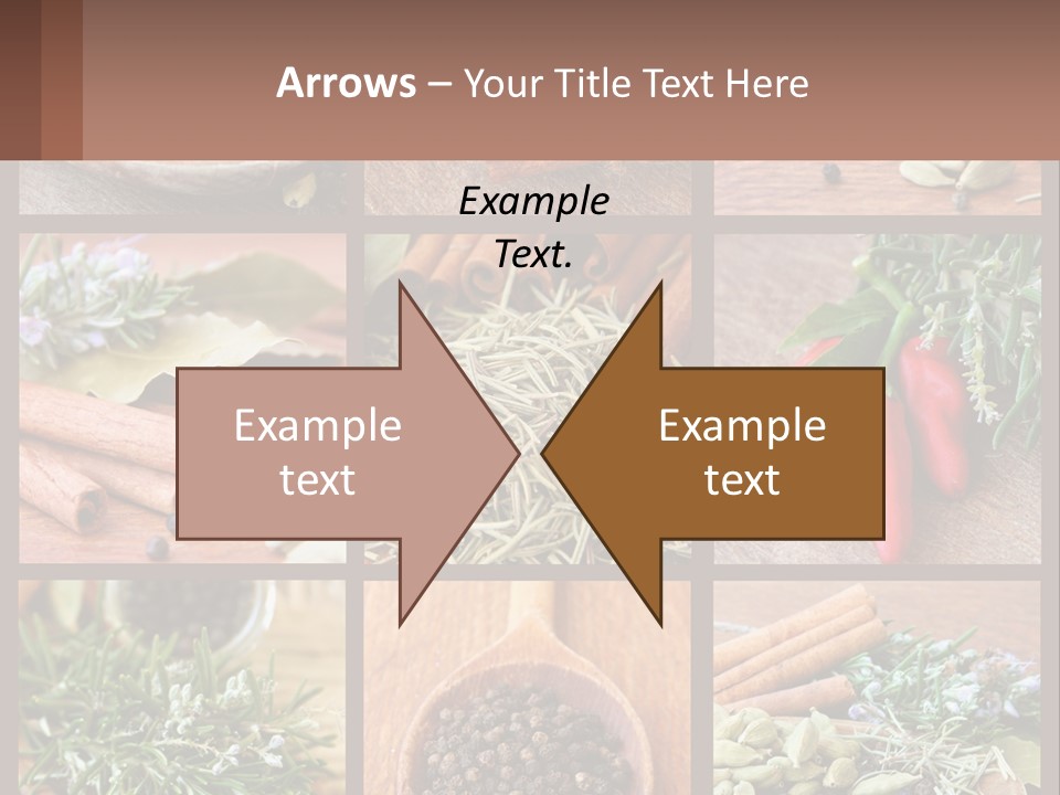 Table Peppercorns Peas PowerPoint Template