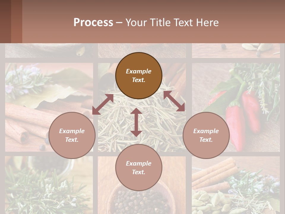 Table Peppercorns Peas PowerPoint Template