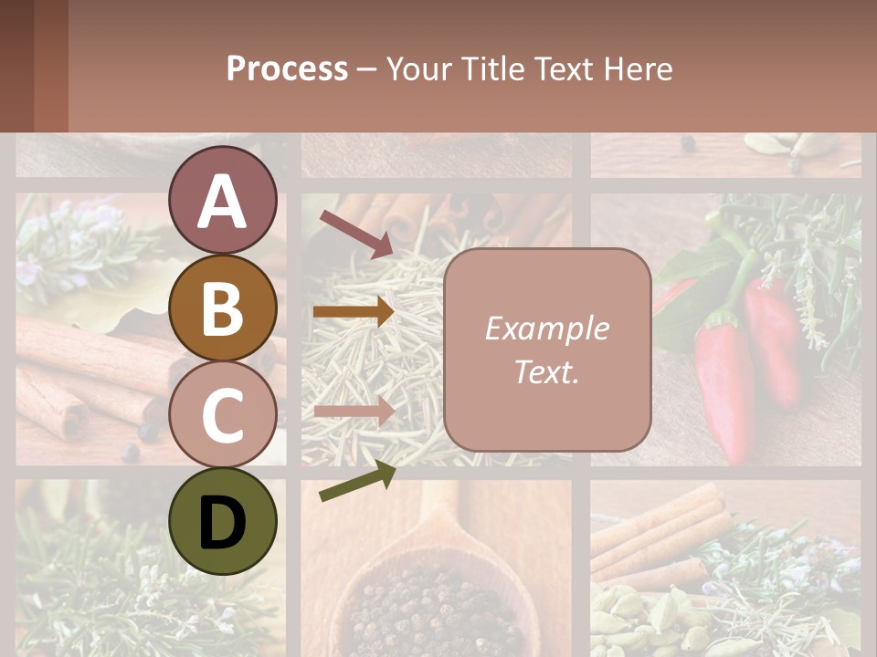 Table Peppercorns Peas PowerPoint Template
