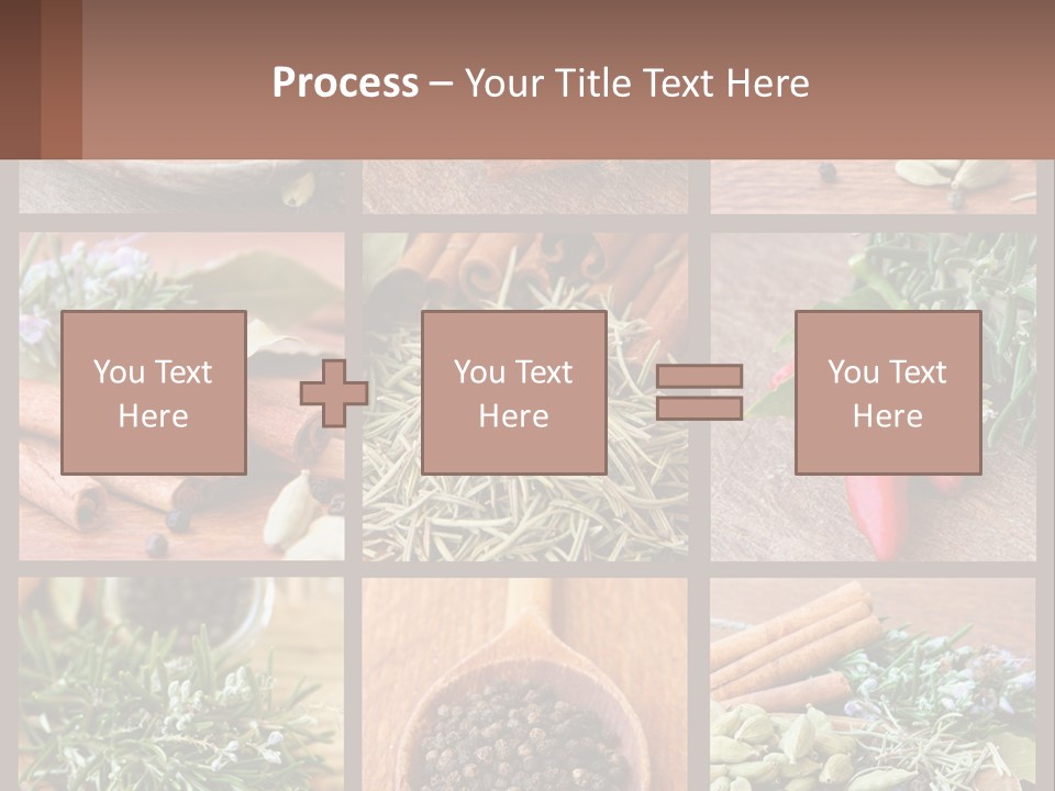 Table Peppercorns Peas PowerPoint Template