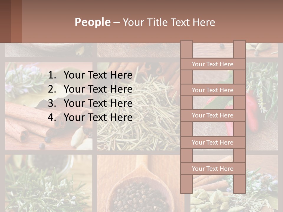 Table Peppercorns Peas PowerPoint Template