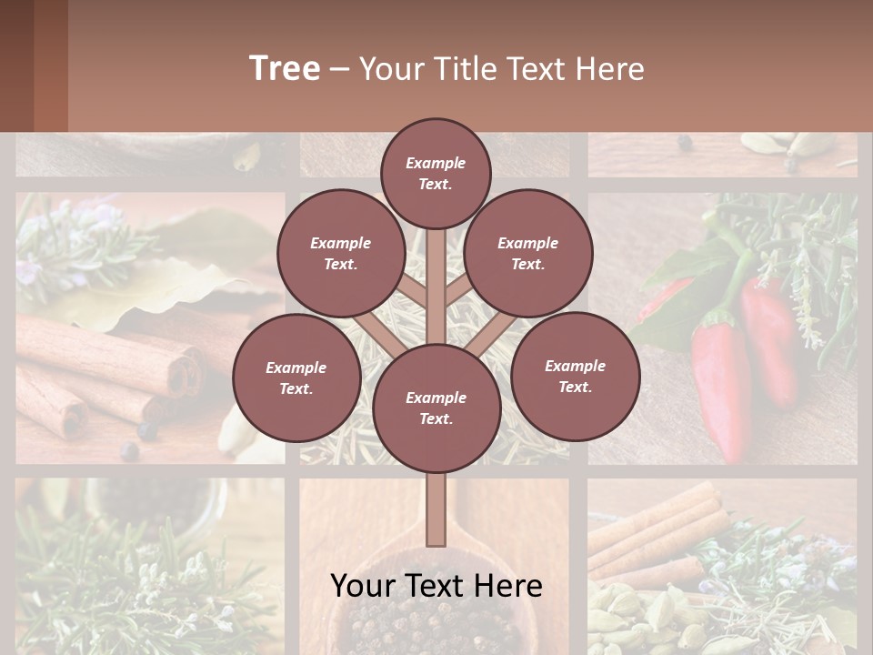 Table Peppercorns Peas PowerPoint Template