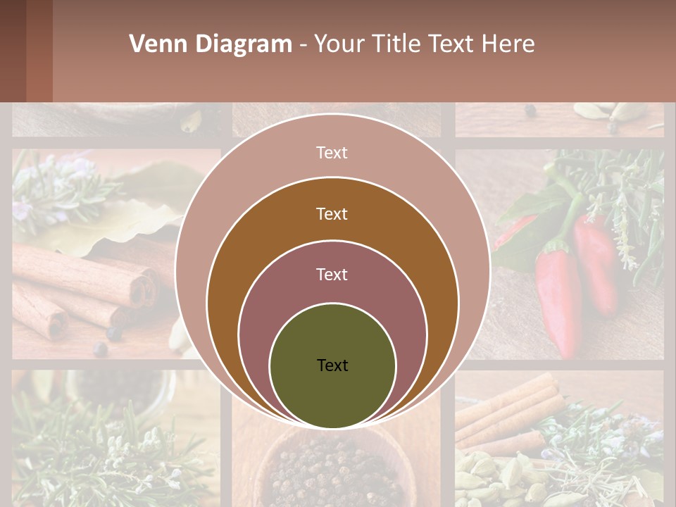 Table Peppercorns Peas PowerPoint Template