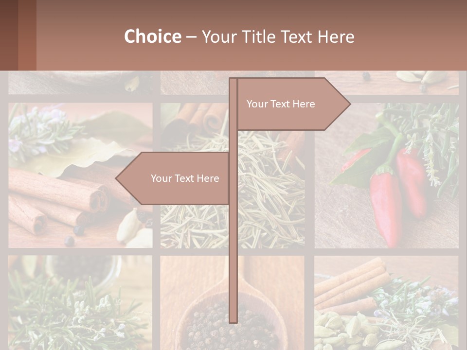 Table Peppercorns Peas PowerPoint Template