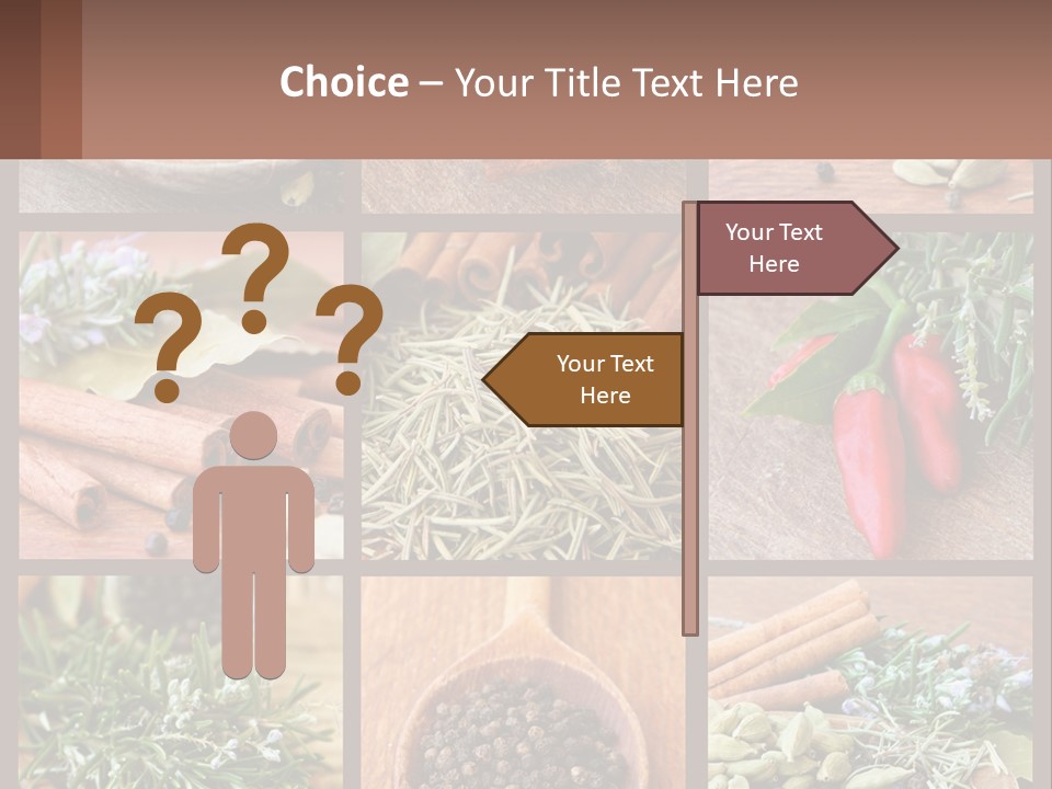 Table Peppercorns Peas PowerPoint Template