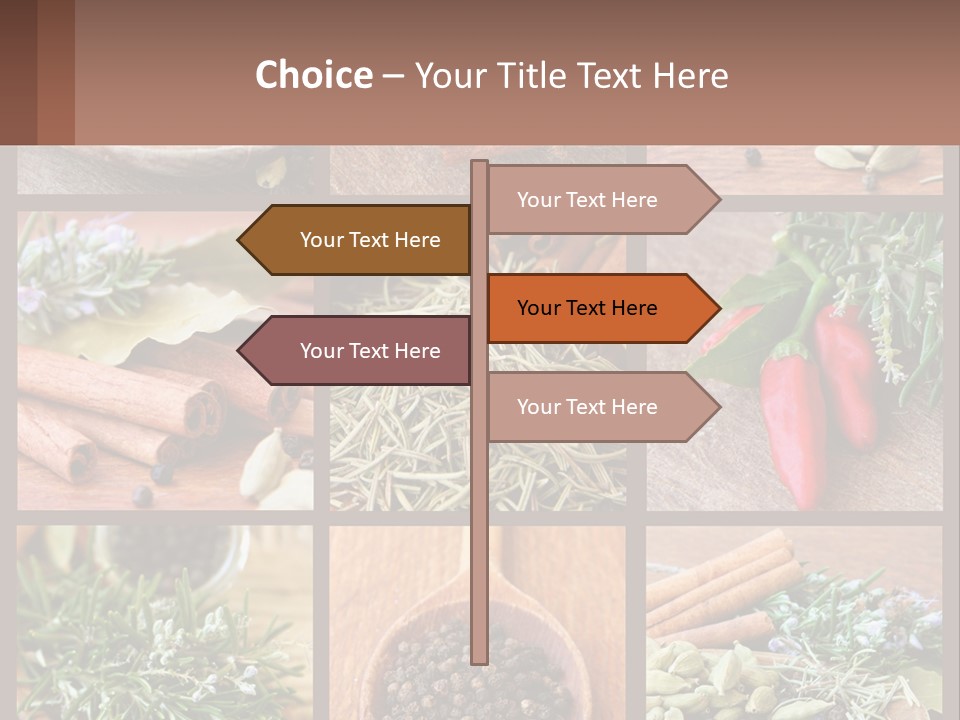 Table Peppercorns Peas PowerPoint Template