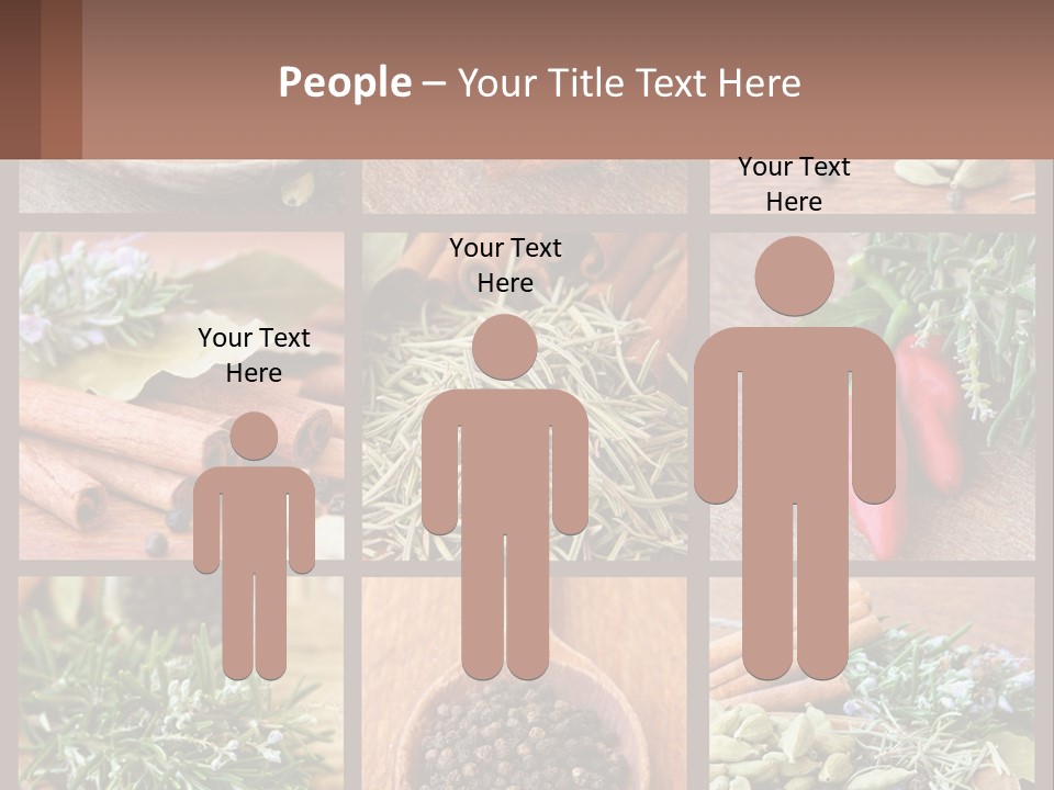 Table Peppercorns Peas PowerPoint Template