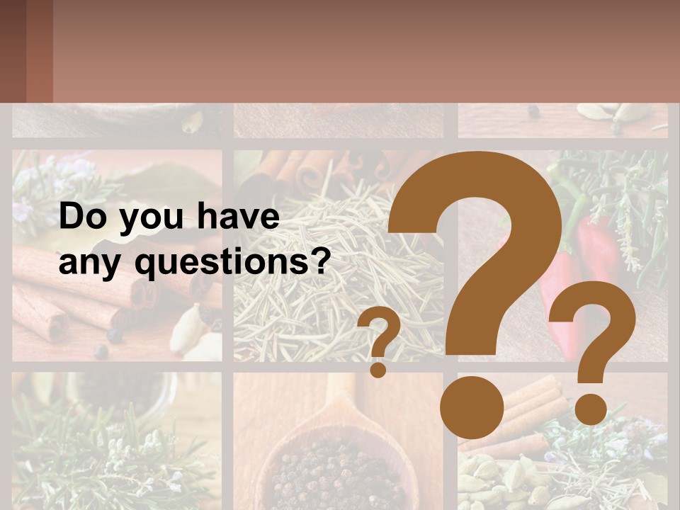 Table Peppercorns Peas PowerPoint Template