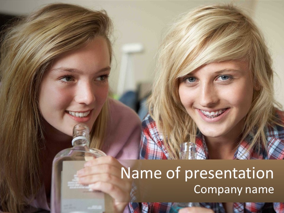 Smiling People Enjoy PowerPoint Template