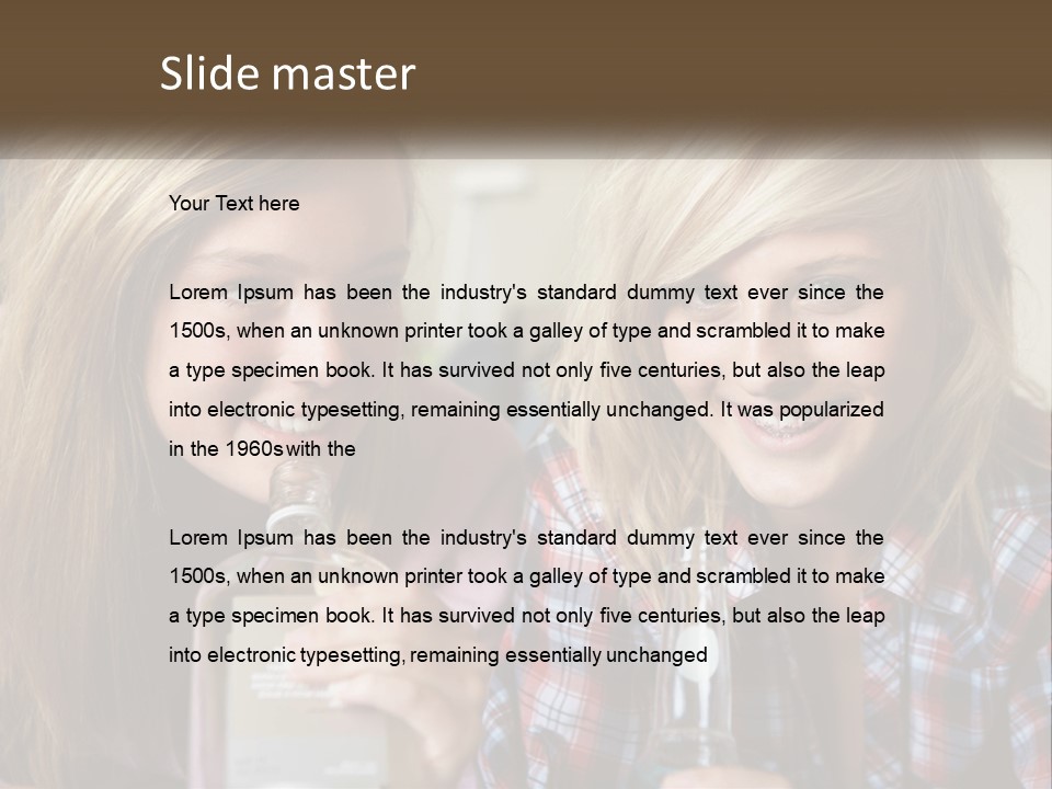 Smiling People Enjoy PowerPoint Template