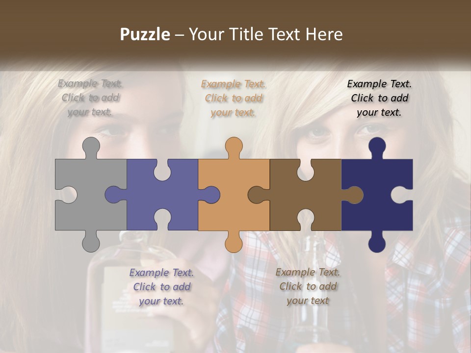 Smiling People Enjoy PowerPoint Template