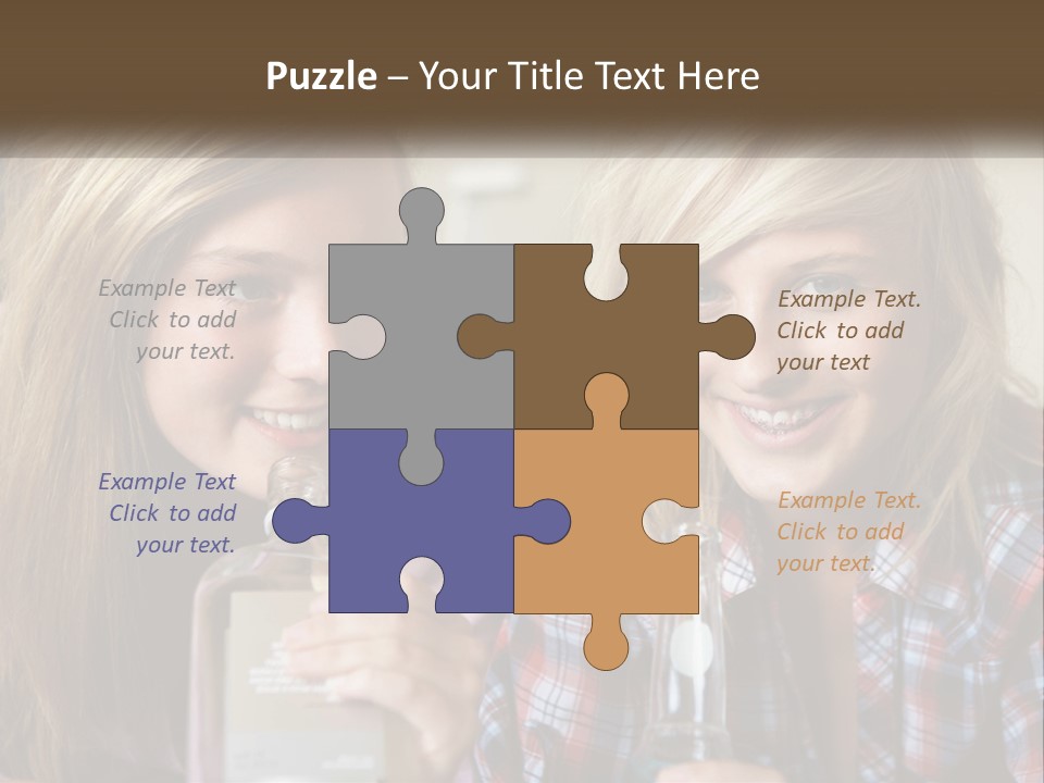 Smiling People Enjoy PowerPoint Template