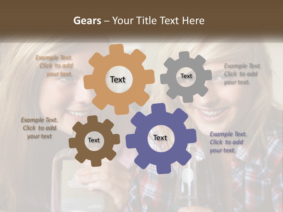 Smiling People Enjoy PowerPoint Template