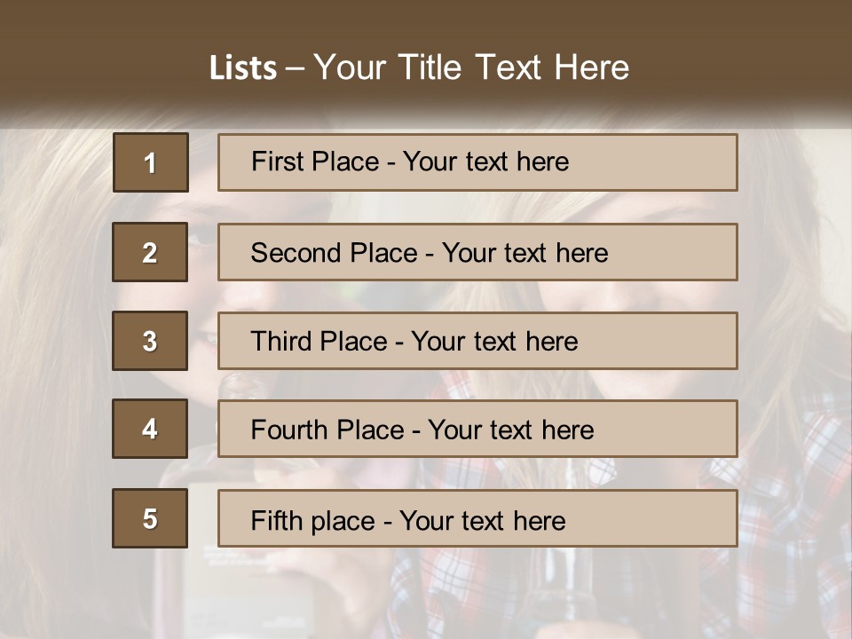 Smiling People Enjoy PowerPoint Template