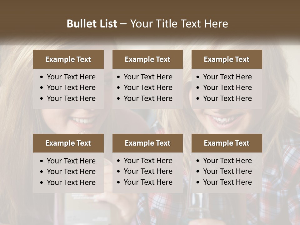 Smiling People Enjoy PowerPoint Template