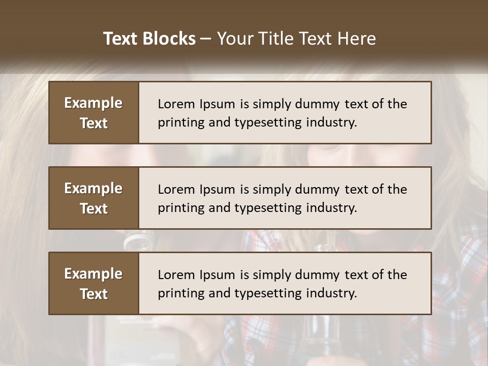 Smiling People Enjoy PowerPoint Template
