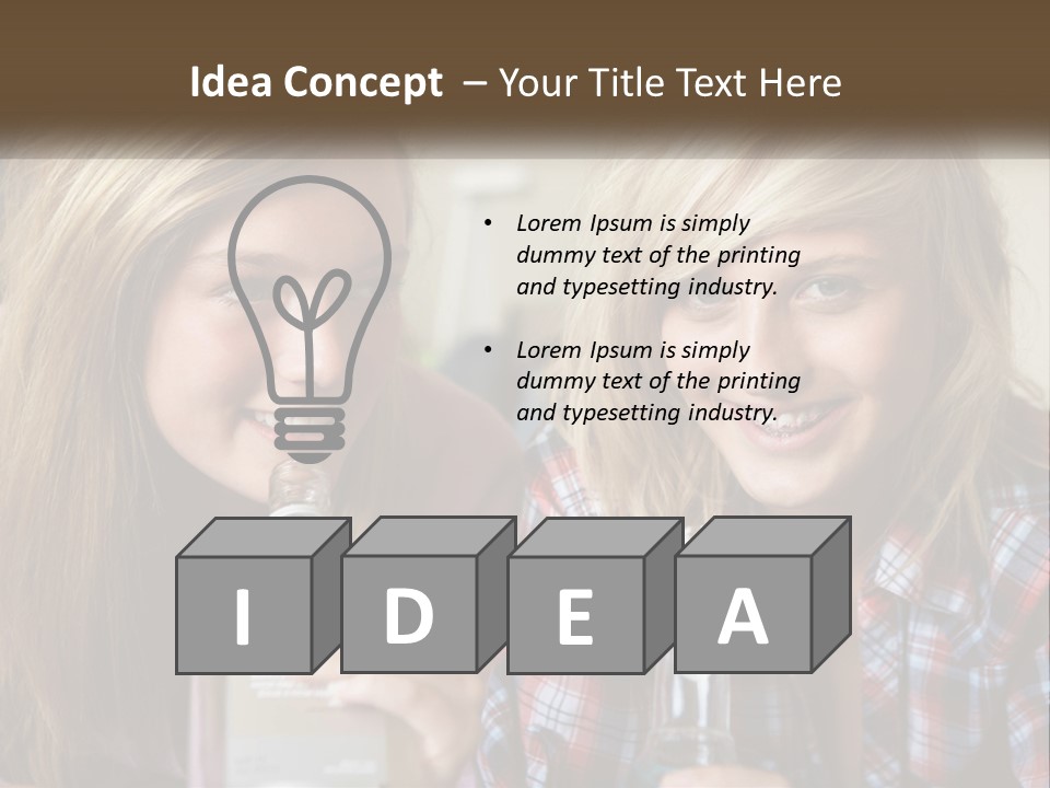 Smiling People Enjoy PowerPoint Template