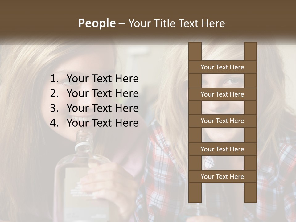 Smiling People Enjoy PowerPoint Template
