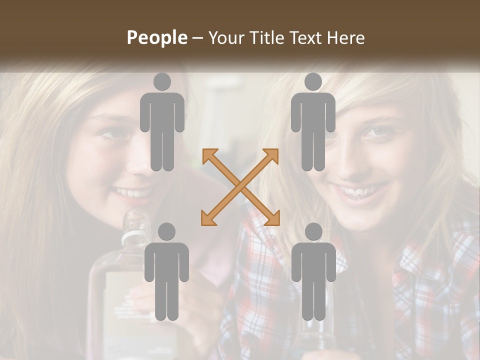 Smiling People Enjoy PowerPoint Template
