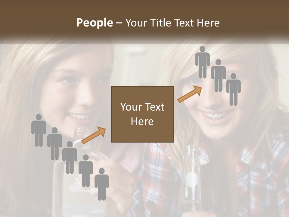 Smiling People Enjoy PowerPoint Template
