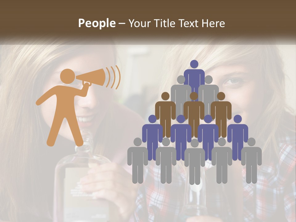 Smiling People Enjoy PowerPoint Template