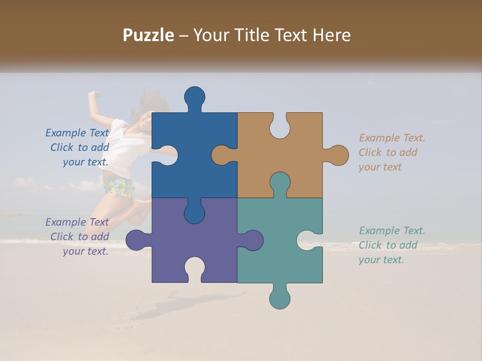 Copyspace Blue Lifestyle PowerPoint Template